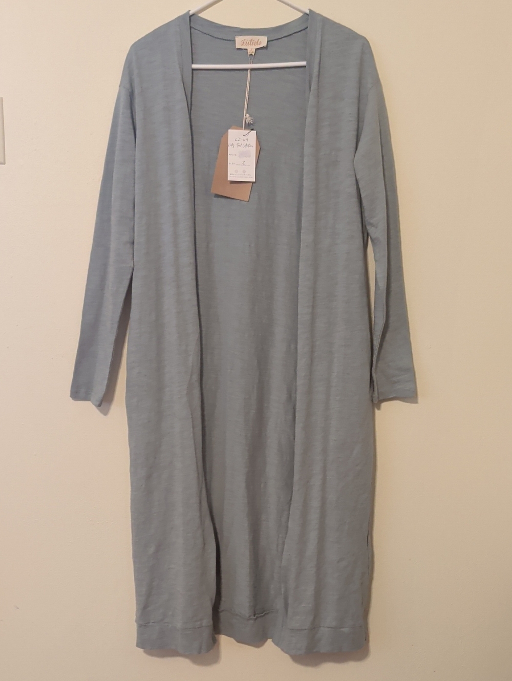 Listicle Sage Long Open Duster Cardigan - Tag Attached